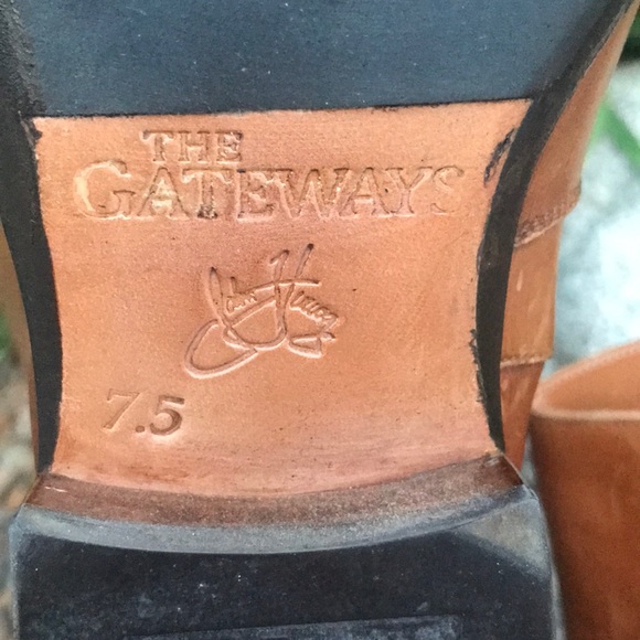 EUC JOHN FLUEVOG GATEWAYS LEATHER BOOTS SZ 7.5 - Picture 5 of 8